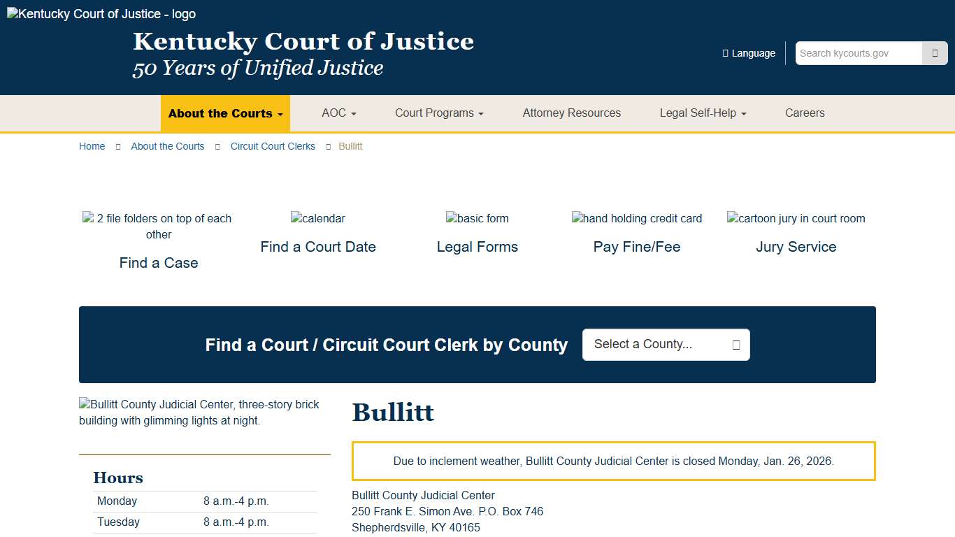 Bullitt - Kentucky Court of Justice
